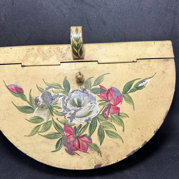 Vintage 1970s Toleware Crumb Tray Silent Butler Not Cleaned Afraid to Mess up‎ - Picture 14 of 14